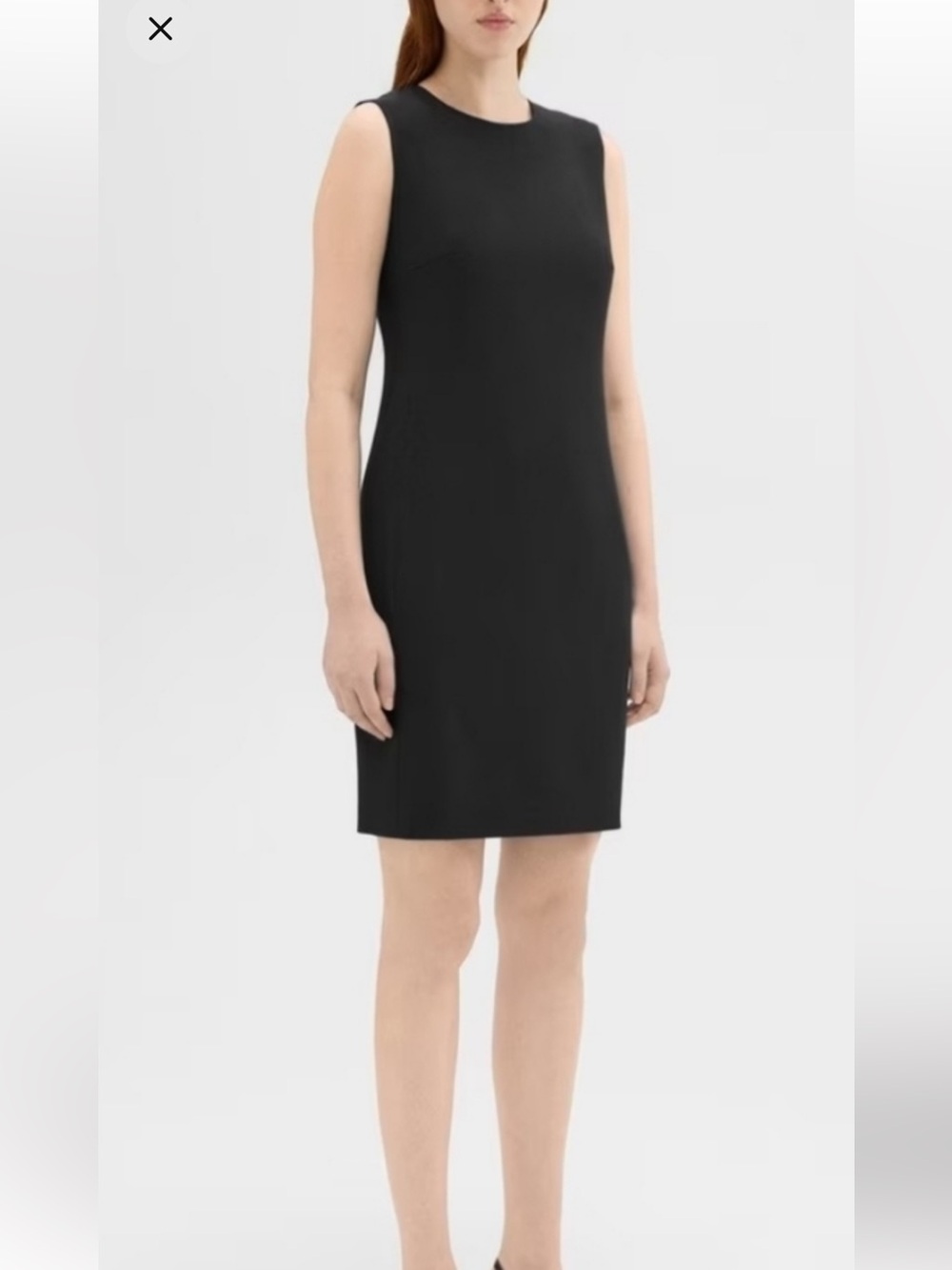 Theory Black Sleeveless Sheath Dress in Good Wool